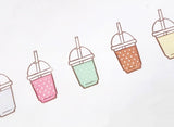 Smoothie rubber stamp, summer decoration, Japanese stationery, Unique rubber stamp, Japanese rubber stamps