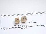 Ants rubber stamps, Unique stationery, Japanese rubber stamps, Unique rubber stamps