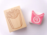 French fries stamp, Junk food stationery, Unique rubber stamp, Japanese rubber stamps, Food rubber stamp