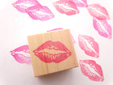 Kiss mark stamp, Kawaii stationery, Wedding rubber stamp, Decorative rubber stamp