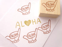 Aloha Shaka sign stamp, Japanese rubber stamp