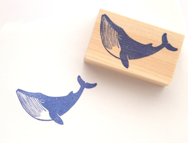 Blue whale rubber stamp, Summer decoration stamp, Cute rubber stamp, Japanese rubber stamp