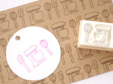 Homemade mixer stamp, Cooking tools rubber stamp, Japanese rubber stamps, Unique rubber stamp