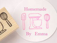 Homemade mixer stamp, Cooking tools rubber stamp, Japanese rubber stamps, Unique rubber stamp