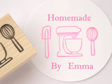 Homemade mixer stamp, Cooking tools rubber stamp, Japanese rubber stamps, Unique rubber stamp