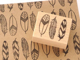 Boho feather wedding decoration stamp, Wedding rubber stamp, Cute rubber stamp, Japanese rubber stamp