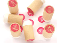 Japanese Kanji stamp, Kanji rubber stamp, Inkan stamp, Circle stamp in Japanese, Favorite Kanji, Japanese rubber stamps