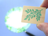 Leaf rubber stamp, Wreath decoration stamp, Christmas wreath, Handmade card decoration, Japanese rubber stamps