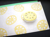 Lotus root rubber stamp, Renkon stamp, Japanese traditional pattern, Japanese rubber stamps