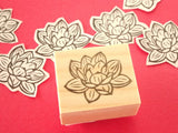 Wedding rubber stamp, Japanese flower stamp, Zen lotus flower stamp, Lotus rubber stamp