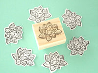 Wedding rubber stamp, Japanese flower stamp, Zen lotus flower stamp, Lotus rubber stamp