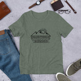 Outdoor T-shirt, Line art T-shirt, Gift for men