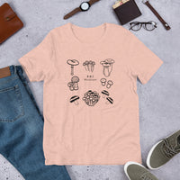 Mushroom T-Shirt, Real mushroom, Japanese T-shirt