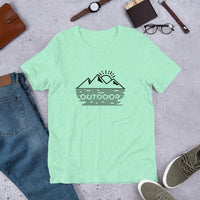 Outdoor T-shirt, Line art T-shirt, Gift for men