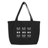 Cat silhouette Large organic tote bag