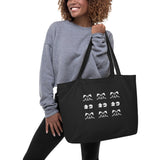 Cat silhouette Large organic tote bag