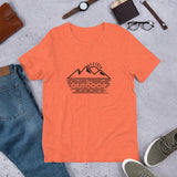 Outdoor T-shirt, Line art T-shirt, Gift for men