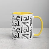 Engineer tools mug, Colorful mug, Father's day gift,