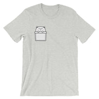 Cat is hanging on the small pocket Short-Sleeve Unisex T-Shirt