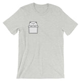 Cat is hanging on the small pocket Short-Sleeve Unisex T-Shirt