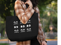 Cat silhouette Large organic tote bag