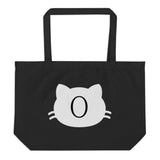 Cat tote bag, Initial tote bag, Cat initial tote