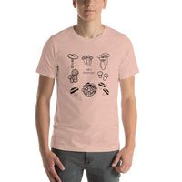 Mushroom T-Shirt, Real mushroom, Japanese T-shirt