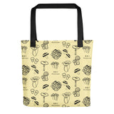 Mushroom Tote bag, Eco tote bag, Vegetarian gift