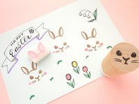 Rabbit rubber stamp, Easter decoration