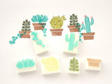 Succulent plant rubber stamps, Cute rubber stamps, Japanese rubber stamps, Hobonichi decoration