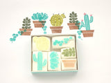 Succulent plant rubber stamps, Cute rubber stamps, Japanese rubber stamps, Hobonichi decoration