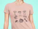 Mushroom T-Shirt, Real mushroom, Japanese T-shirt