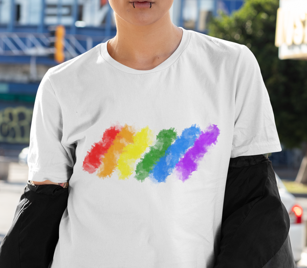 Rainbow T-shirt, LGBT gift idea, Rainbow flag